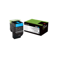 Genuine Lexmark 70C80C0 708C Cyan Toner Cartridge