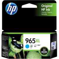 Genuine HP 965XL (3JA81AA) Cyan High Yield Inkjet Cartridge - Page Yield 1,600