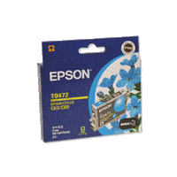 Genuine Epson T0472 Cyan Ink Cartridge Page Yield: 250 pages