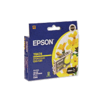 Genuine Epson T0474 Yellow Ink Cartridge Page Yield: 250 pages
