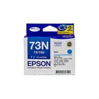 Genuine Epson 73N Cyan Ink Cartridge Page Yield: 310 pages
