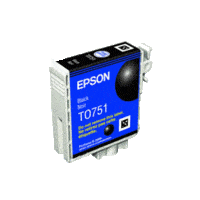 Genuine Epson T0751 Black Ink Cartridge Page Yield: 170 pages