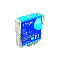 Genuine Epson T0752 Cyan Ink Cartridge Page Yield: 255 pages
