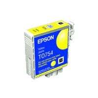 Genuine Epson T0754 Yellow Ink Cartridge Page Yield: 255 pages