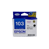 Genuine Epson 103 Black Ink Cartridge High Yield Page Yield: 995 pages