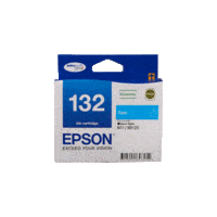 Genuine Epson 132 Cyan Ink Cartridge Page Yield: 200 pages