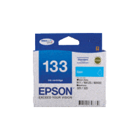 Genuine Epson 133 Cyan Ink Cartridge Page Yield: 300 pages
