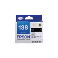 Genuine Epson 138 Black Ink Cartridge Page Yield: 380 pages