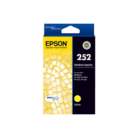 Genuine Epson 252 Yellow Ink Cartridge Page Yield: 300 pages