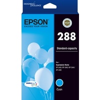 Genuine Epson 288 Cyan Inkjet Cartridge. Std Capacity