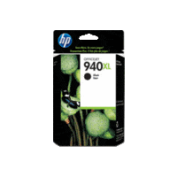 Genuine HP No. 940XL Black Ink Cartridge High Yield C4906AA.  Page Yield: 2200 pages