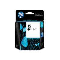Genuine HP No 15 Black Ink Cartridge C6615D.  Page Yield: 495 pages
