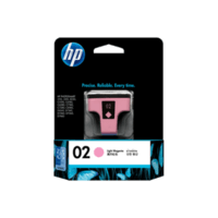 Genuine HP No 02 Light Magenta Ink Cartridge C8775WA.  Page Yield: 350 pages