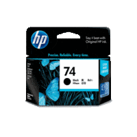 Genuine HP No 74 Black Ink Cartridge CB335WA.  Page Yield: 220 pages