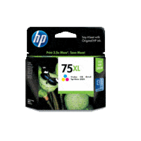 Genuine HP No 75XL Colour Ink Cartridge High Yield CB338WA.  Page Yield: 520 pages