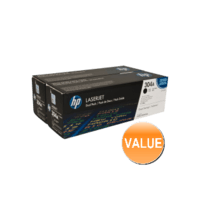 Genuine HP 304A Black Toner Cartridge TWIN PACK CC530AD.  Page Yield: 2 x 3500 pages