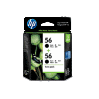 Genuine HP No 56 Black Ink Cartridge TWIN PACK CC620AA.  Page Yield: 450 pages each