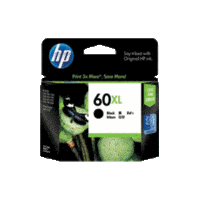 Genuine HP No 60XL Black Ink Cartridge High Yield CC641WA.  Page Yield: 600 pages