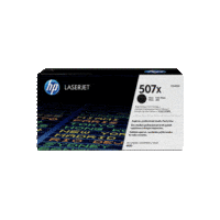 Genuine HP CE400X ($507X) High Yield Black Toner Cartridge.  Page Yield: 11,000 pages