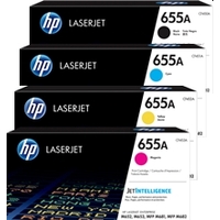 Genuine HP CF45xA (HP#655A) Value Pack (C,M,Y,K) Toner Cartridges. 