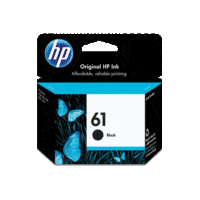 Genuine HP No 61 Black Ink Cartridge CH561WA.  Page Yield: 190 pages