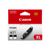 Genuine Canon CLI-651XL Black Ink Cartridge. Page Yield 5530 A4 pages (ISO/IEC 24711)