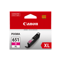Genuine Canon CLI-651XL Magenta Ink. Page Yield 680 A4 pages (ISO/IEC 24711)
