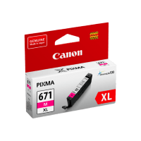 Genuine Canon CLI-671XL Magenta Ink Cartridge High Yield. Page Yield 645 A4 Pages (ISO/IEC 24711)
