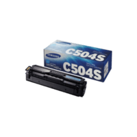 Genuine Samsung CLT-C504S Cyan Toner Cartridge Page Yield: 1800 pages