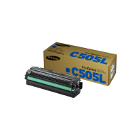 Genuine Samsung CLT-C505L Cyan Toner Cartridge Page Yield: 3500 pages