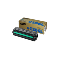 Genuine Samsung CLT-C506L Cyan Toner Cartridge Page Yield: 3500 pages