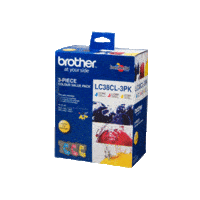 Genuine Brother LC-38CL3PK Colour Ink Cartridge Value Pack