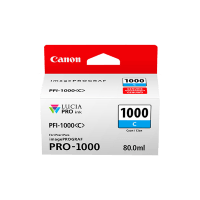Genuine Canon PFI1000C Cyan Ink. Page Yield 80ml