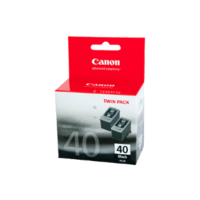 Genuine Canon PG-40 FINE Black Ink Cartridge TWIN PACK. Page Yield 329 pages each