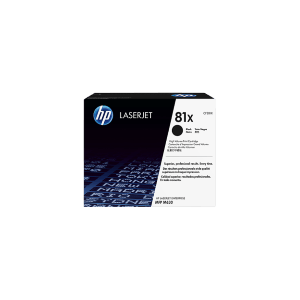 Genuine HP 81X Toner Cartridge CF281X.  Page Yield: 25000 pages