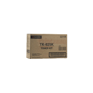 Genuine Kyocera TK-825K Black Toner Cartridge Page Yield: 15000 pages